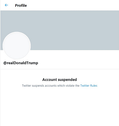 توئیتر ترامپ مسدود شد