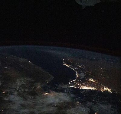 جدیدترین تصویر خلیج‌فارس از منظر ایستگاه فضایی