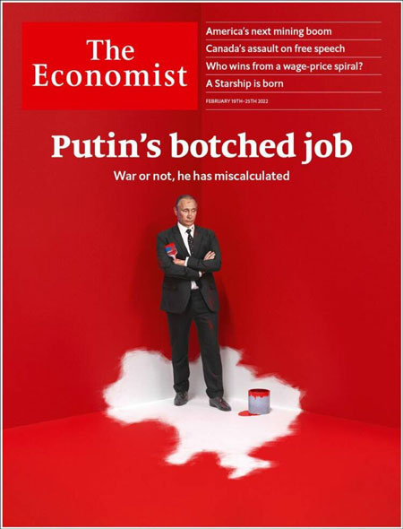 طرح ویژه از پوتین روی جلد اکونومیست